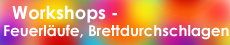 workshops, feuerlaeufe, brettdurchschlagen